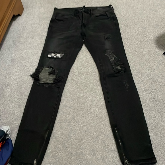 Other - Pacsun black boys distressed jeans. Size 30 x 32  zipper on bottom
